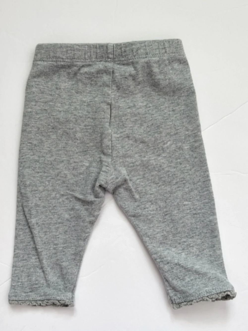 Baby Gap Leggings Gray 0-3M Lace Hem